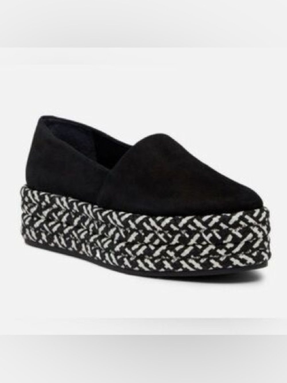All Saints Bora Suede Leather Platform Espadrilles in black  platform Sz US  39